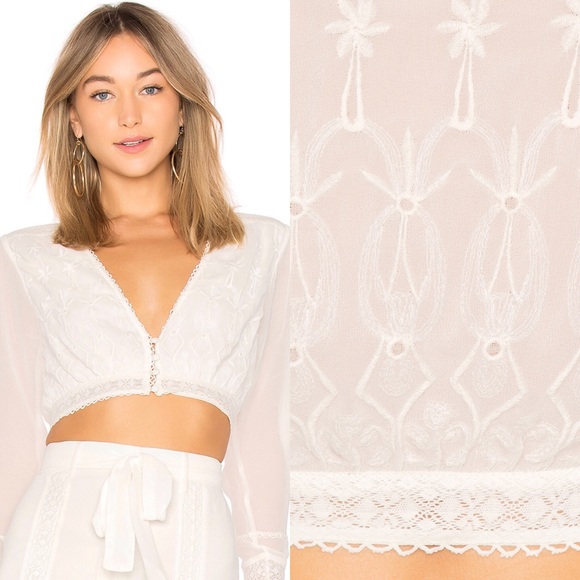 Tularosa Barbara Crop in Ivory - Picture 3 of 8